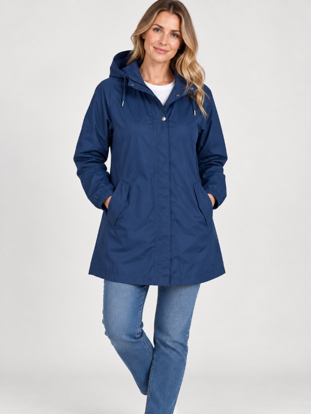 Helly Hansen Navy Waterproof Hooded Rain Jacket XL